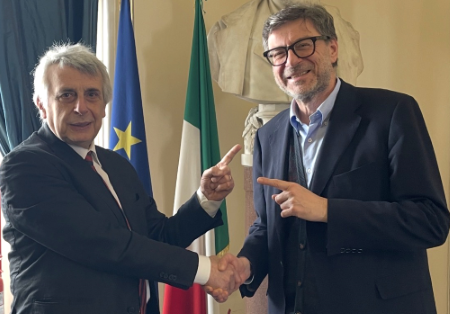Giovanni Battista Pesce e Giancarlo Giorgetti