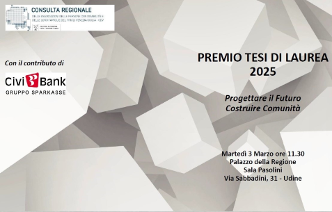 Premi di laurea, Consulta Friuli Venezia Giulia, 3 marzo 2026