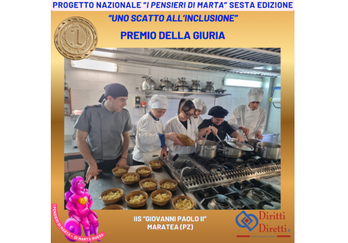"I Pensieri di Marta", "Inclusione tra i fornelli" dell'IIS Giovanni Paolo II di Maratea (Potenza)