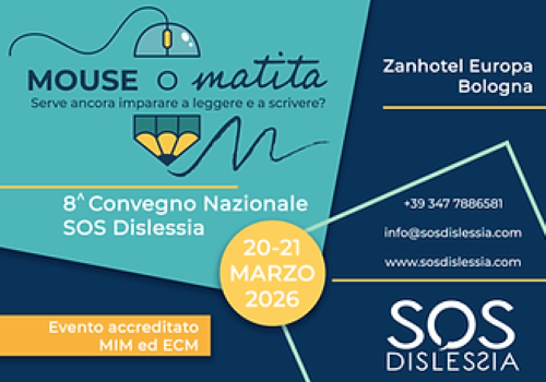 Bologna, convegno SOS Dislessia, 20-21 marzo 2026