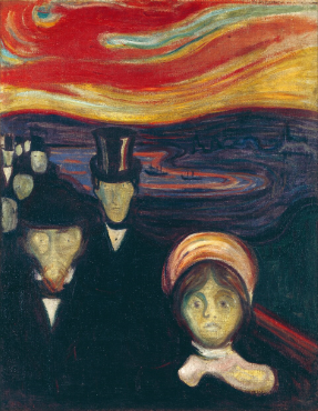 Edvard Munch, "L'ansia", 1894, Museo Munch, Oslo (Norvegia)