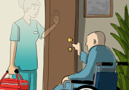 Disegno dedicato all'assistenza domiciliare