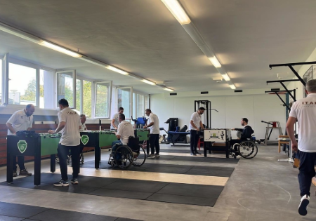 Immagine di repertorio riguardante uno stage della Nazionale Italiana di calcio balilla paralimpico