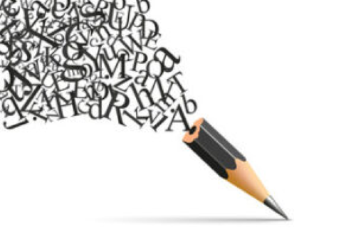 Matita e tante lettere dell'alfabeto