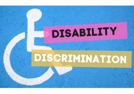 Realizzazione grafica (in inglese) sulla discriminazione delle persone con disabilità