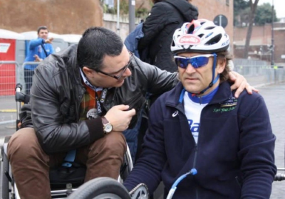Alex Zanardi con Vincenzo Falabella