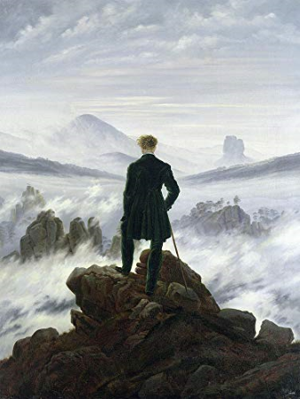 Caspar David Friedrich, "Viandante sul mare di nebbia"
