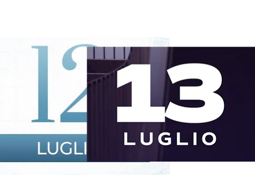 Grafica del 13 luglio sopra a grafica del 12 luglio