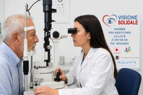 Visita oculistica: banner del progetto laziale "Visione Solidale"