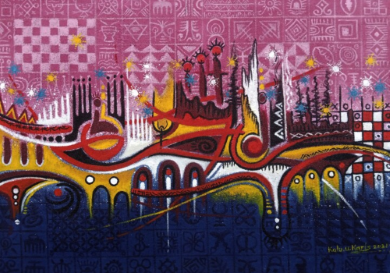 Kalu Uche (Karis), "Journey of Life" ("Il viaggio della vita"), 2021 (©Art Majeur)
