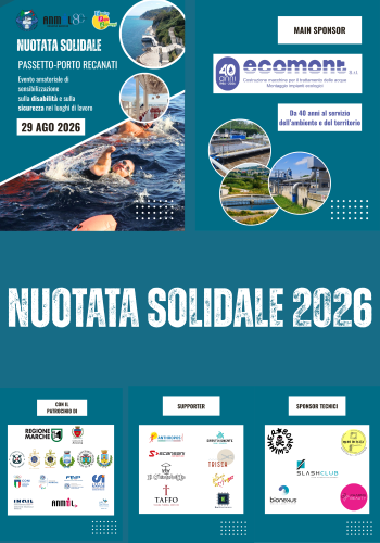 "Nuotata Solidale Passetto-Porto Recanati", 29 agosto 2026