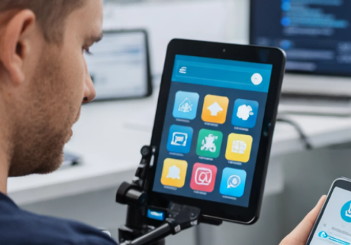 Persona con disabilità che si avvale di tecnologie