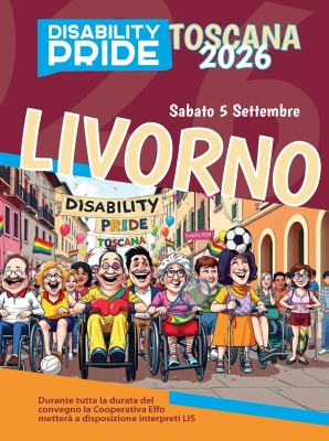 Grafica su Disability Pride Toscana a Livorno, 5 settembre 2026