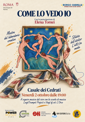 Roma, 2 ottobre 2026, "Come lo vedo io"