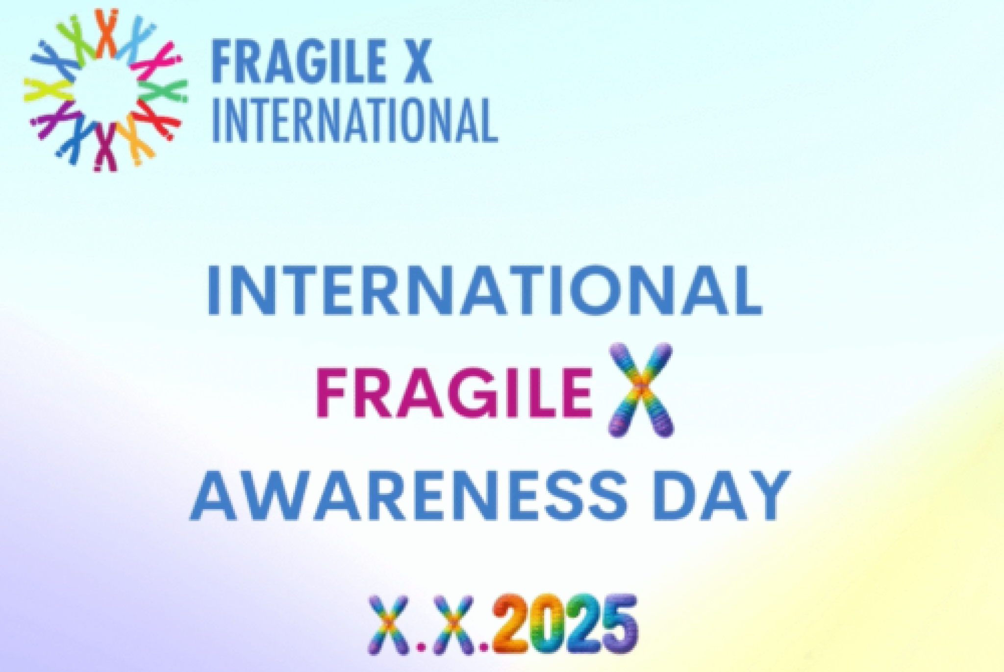 Il logo internazionale della Giornata per la Consapevolezza sulla Sindrome X Fragile del 10 ottobre