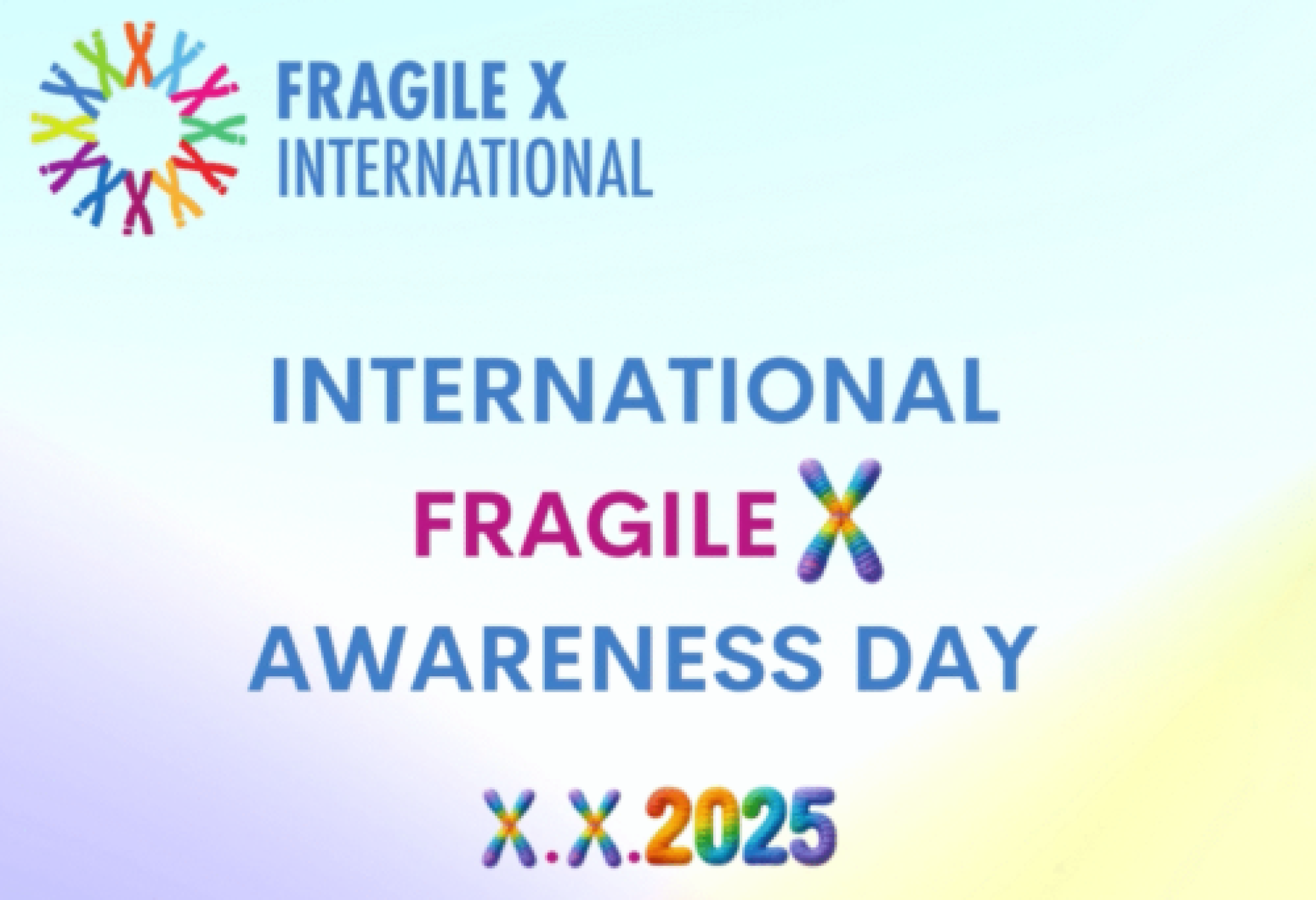 Il logo internazionale della Giornata per la Consapevolezza sulla Sindrome X Fragile del 10 ottobre