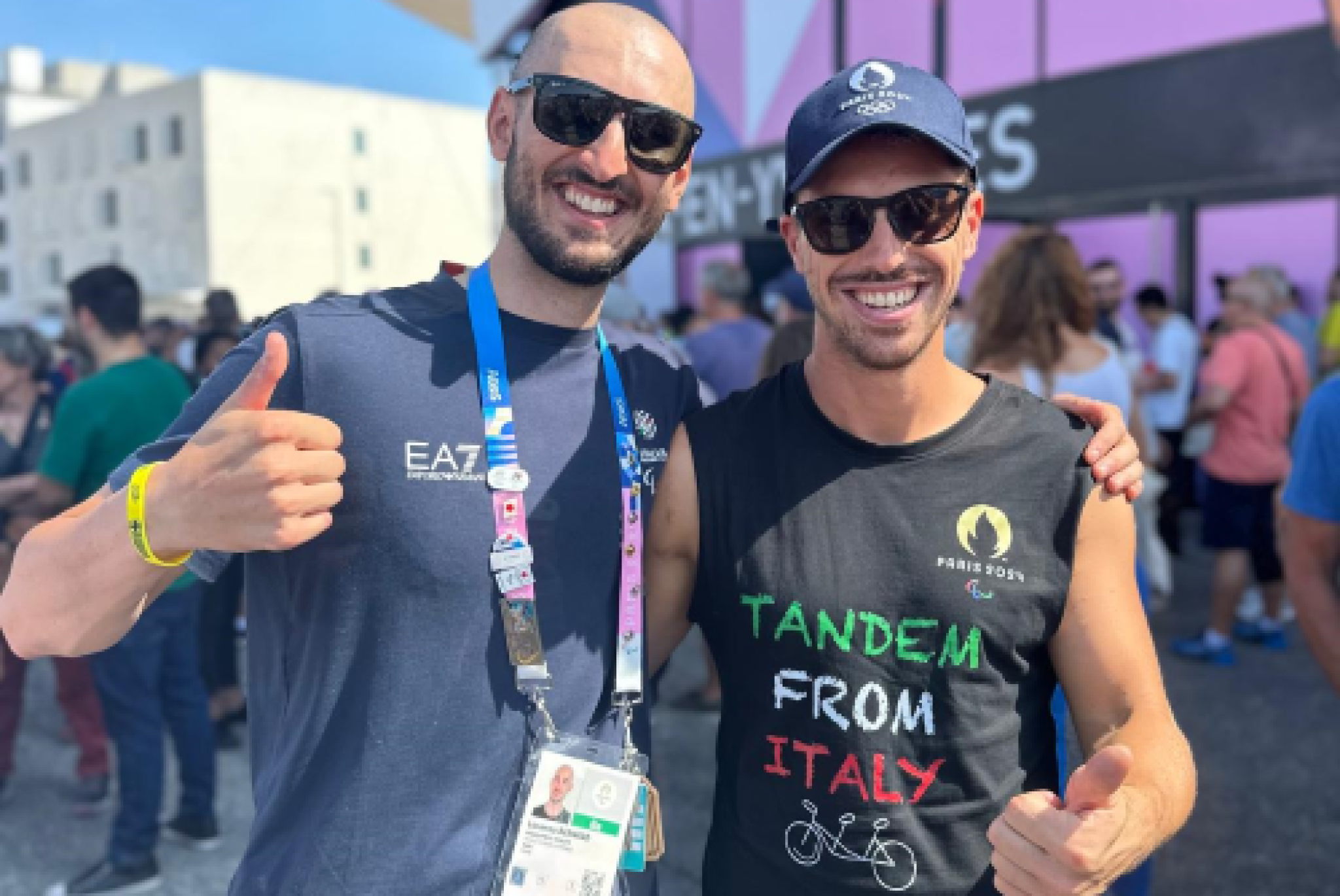 Lorenzo Bernard (a sinistra) e Nicolas Marzolino alle Paralimpiadi di Parigi 2024