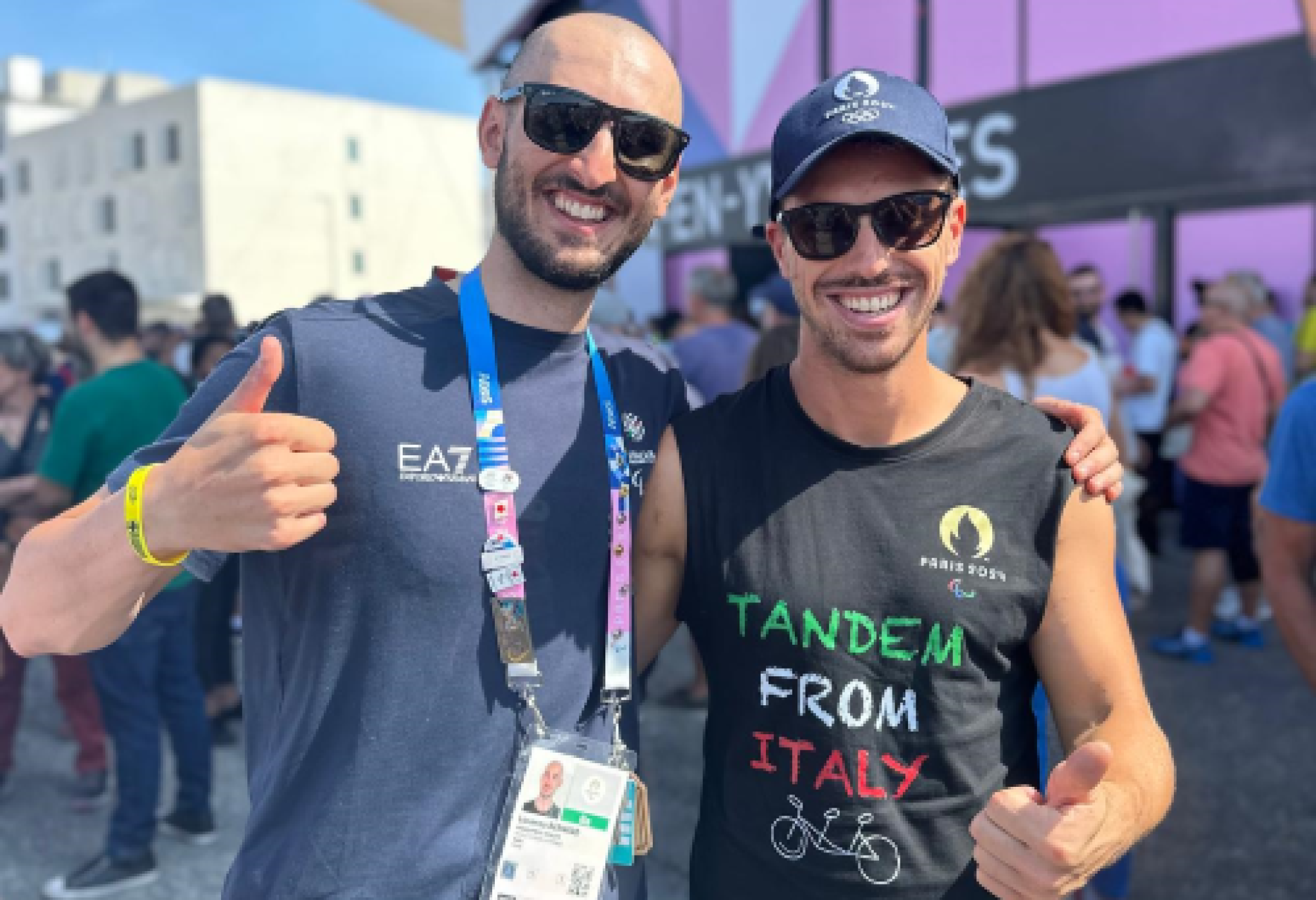 Lorenzo Bernard (a sinistra) e Nicolas Marzolino alle Paralimpiadi di Parigi 2024