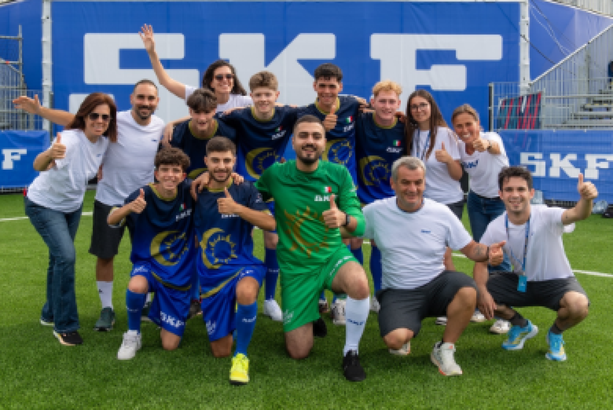 Il team dell'Accademia Sport di Porte (Torino), impegnato in questi giorni in Svezia
