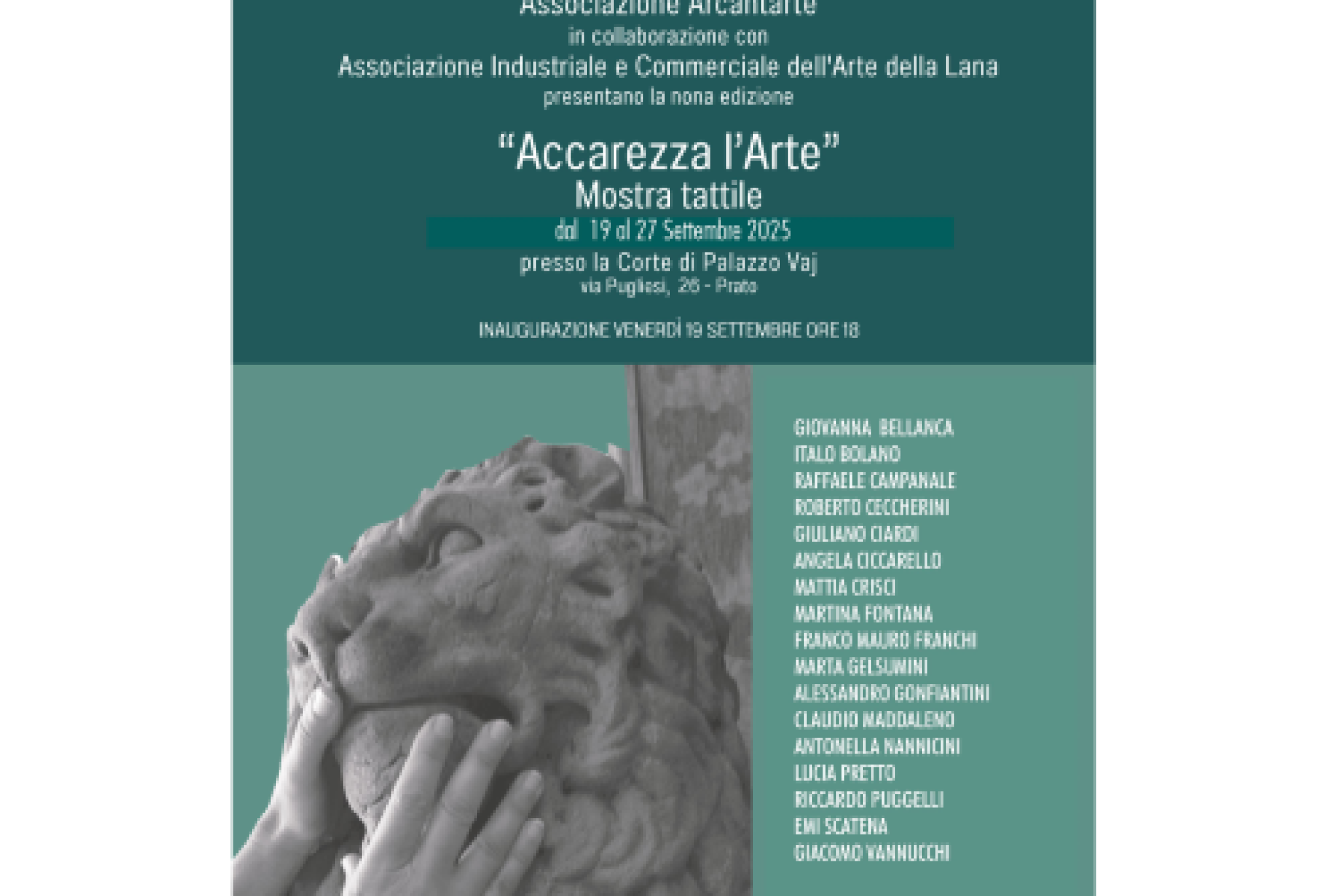 La nona edizione di “Accarezza l’Arte”, per “leggere” le opere con le mani