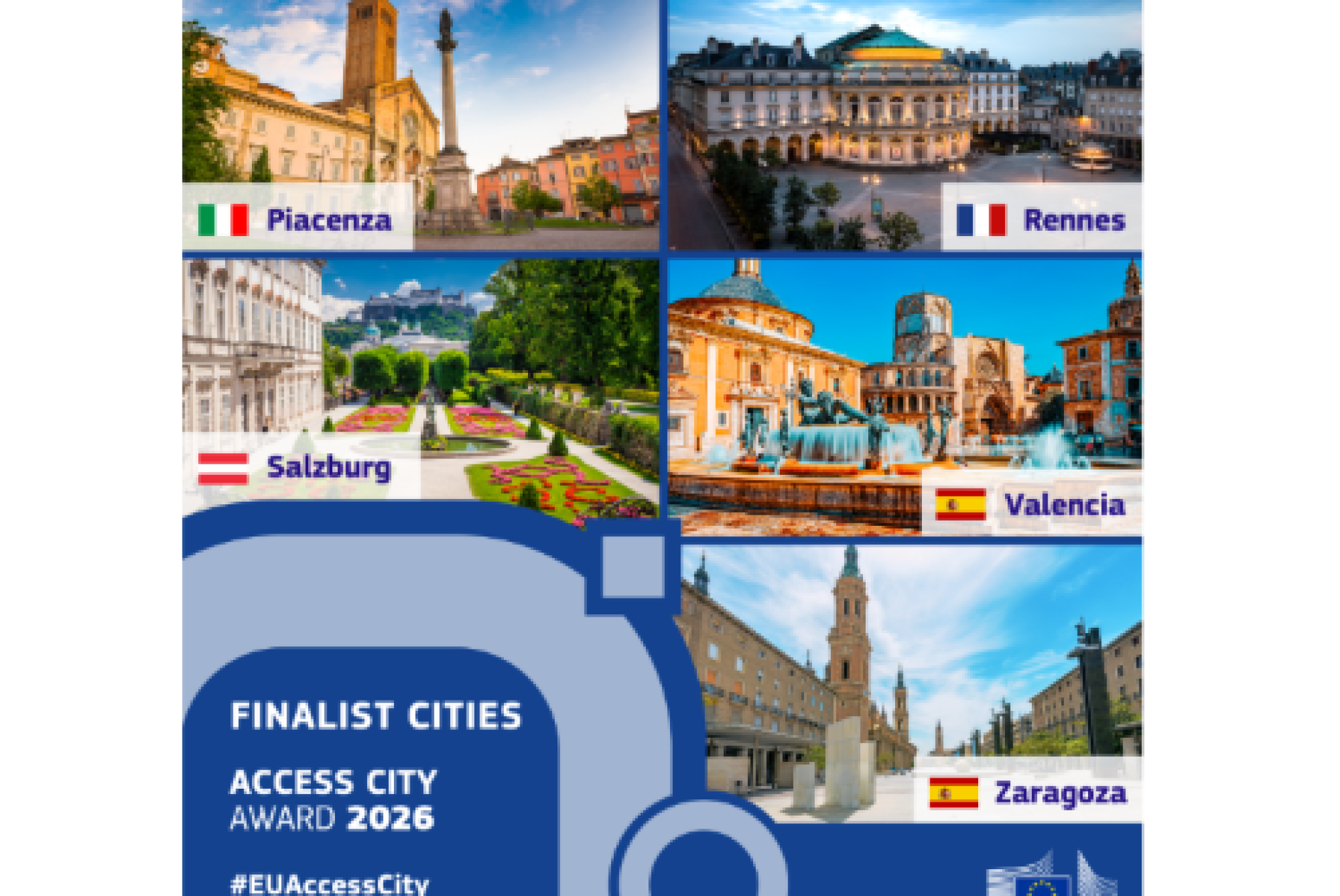Piacenza tra le cinque finaliste del “Premio Europeo alla città più accessibile”