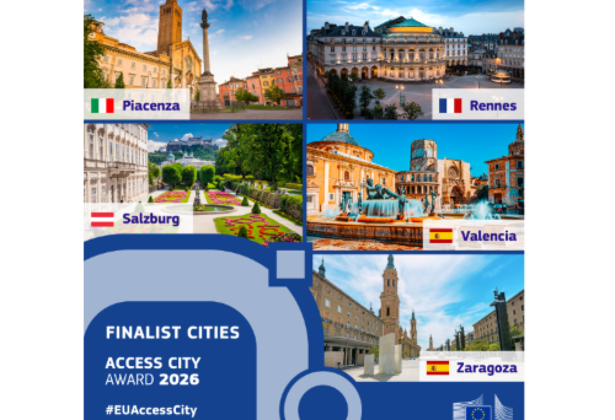 Piacenza tra le cinque finaliste del “Premio Europeo alla città più accessibile”