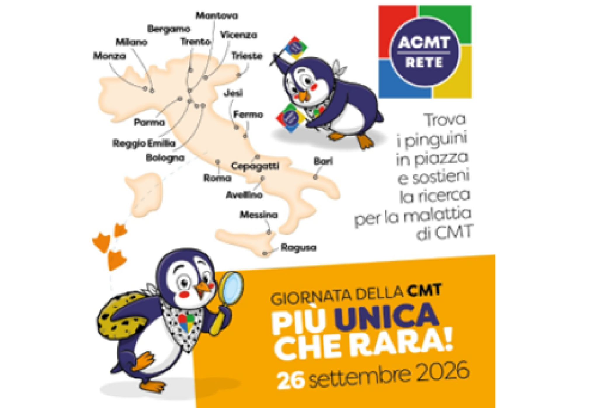 Per far crescere sempre di più la conoscenza della malattia di Charcot-Marie-Tooth