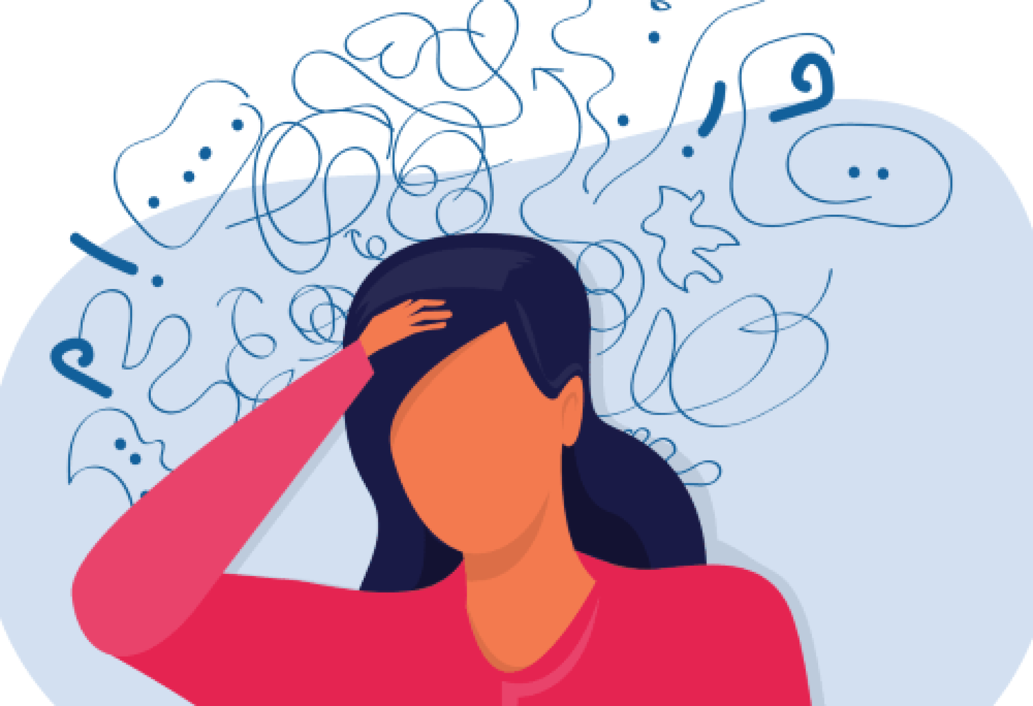 Disegno che raffigura una persona con ADHD