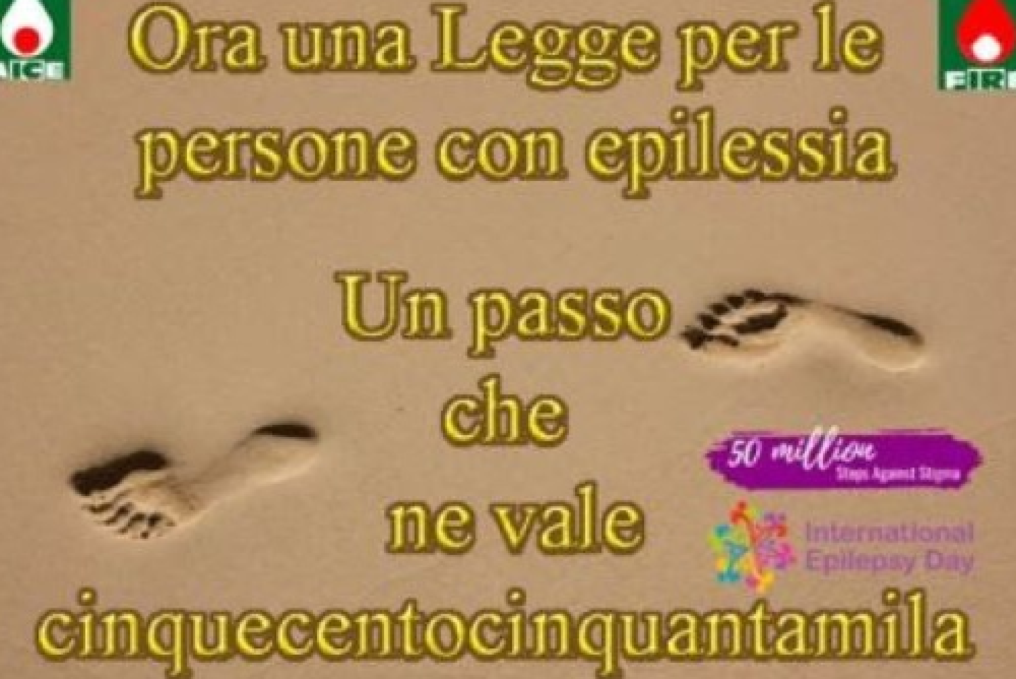 Immagine-simbolo di una campagna lanciata nel 2023 dall'AICE (Associazione Italiana Contro l'Epilessia), insieme alla FIRE (Fondazione Italiana Ricerca Epilessia)