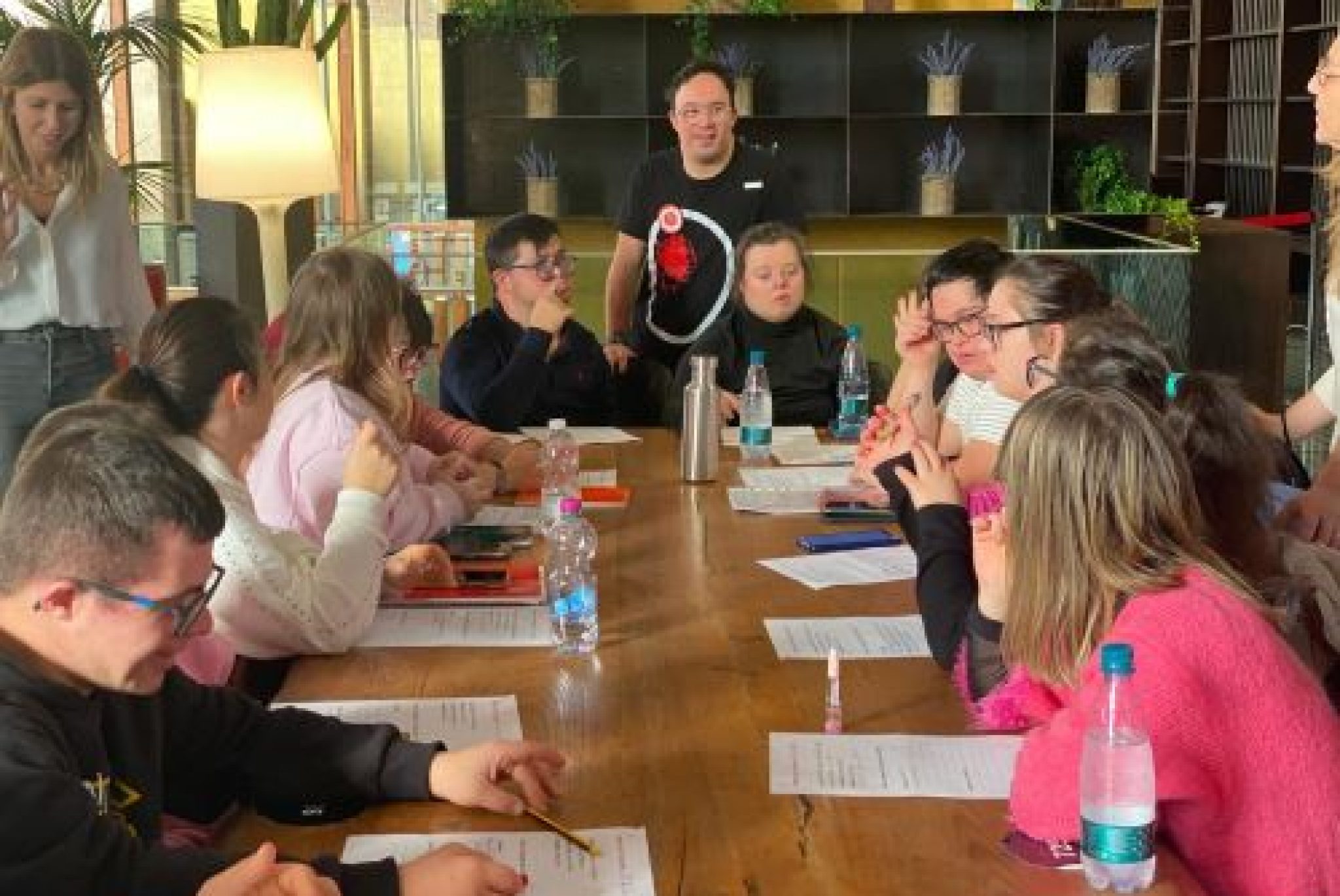 Partecipanti a un recente corso di formazione sul lavoro, promosso dall'AIPD