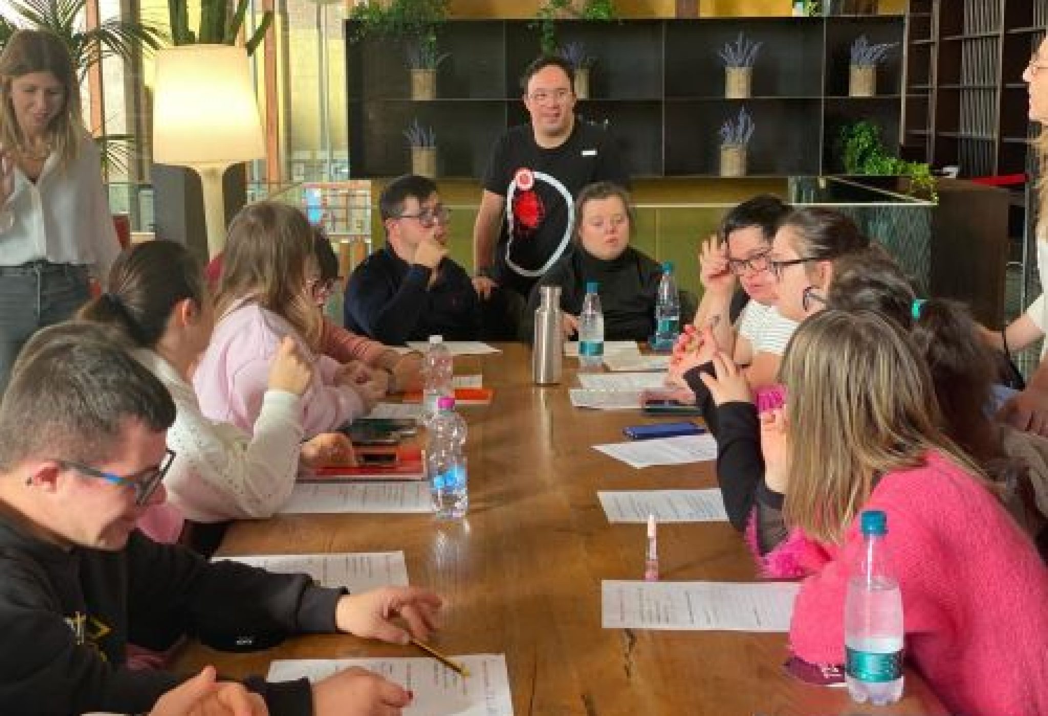Partecipanti a un recente corso di formazione sul lavoro, promosso dall'AIPD