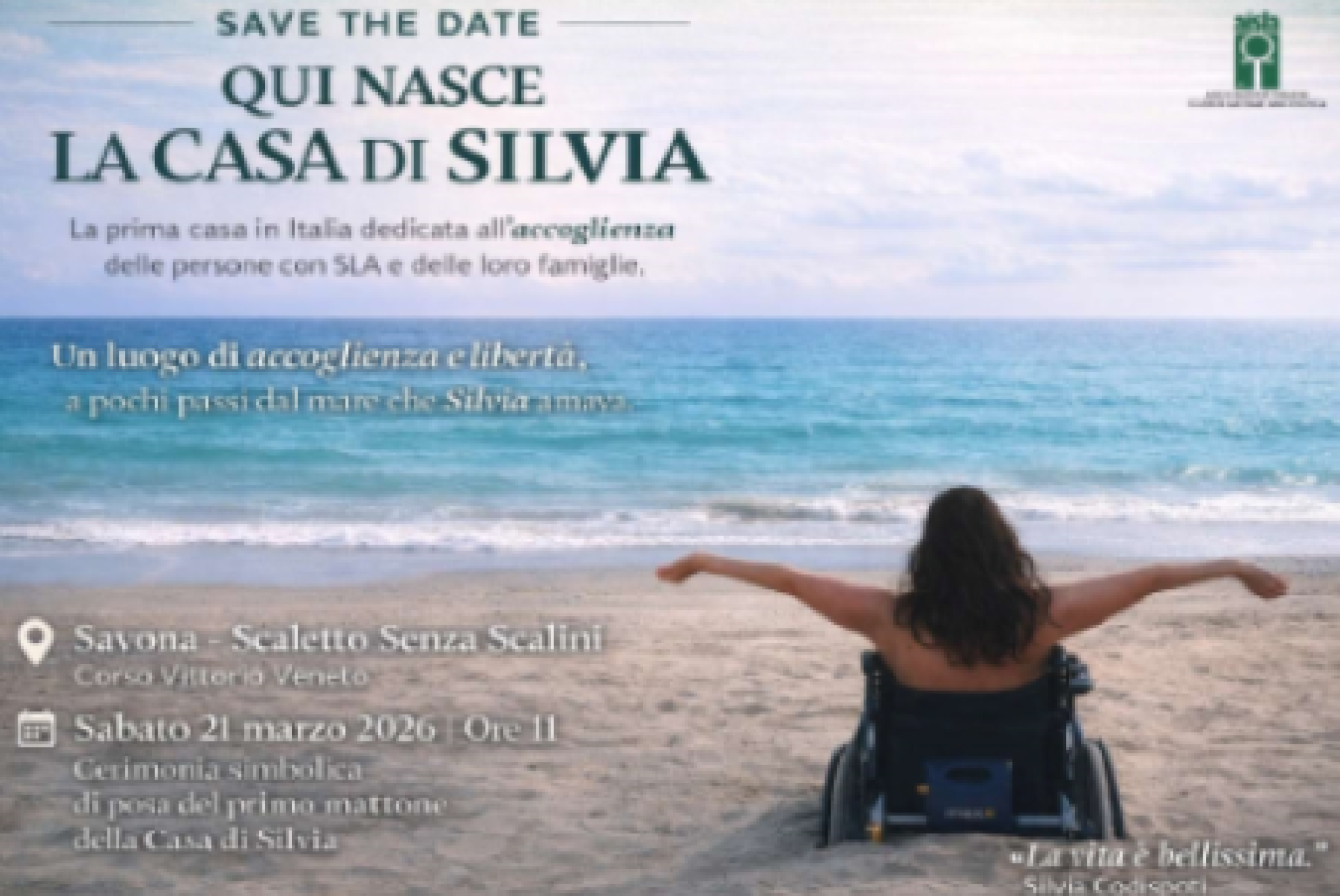 “La Casa di Silvia”: a Savona uno spazio di accoglienza e sollievo per persone con la SLA e per le loro famiglie