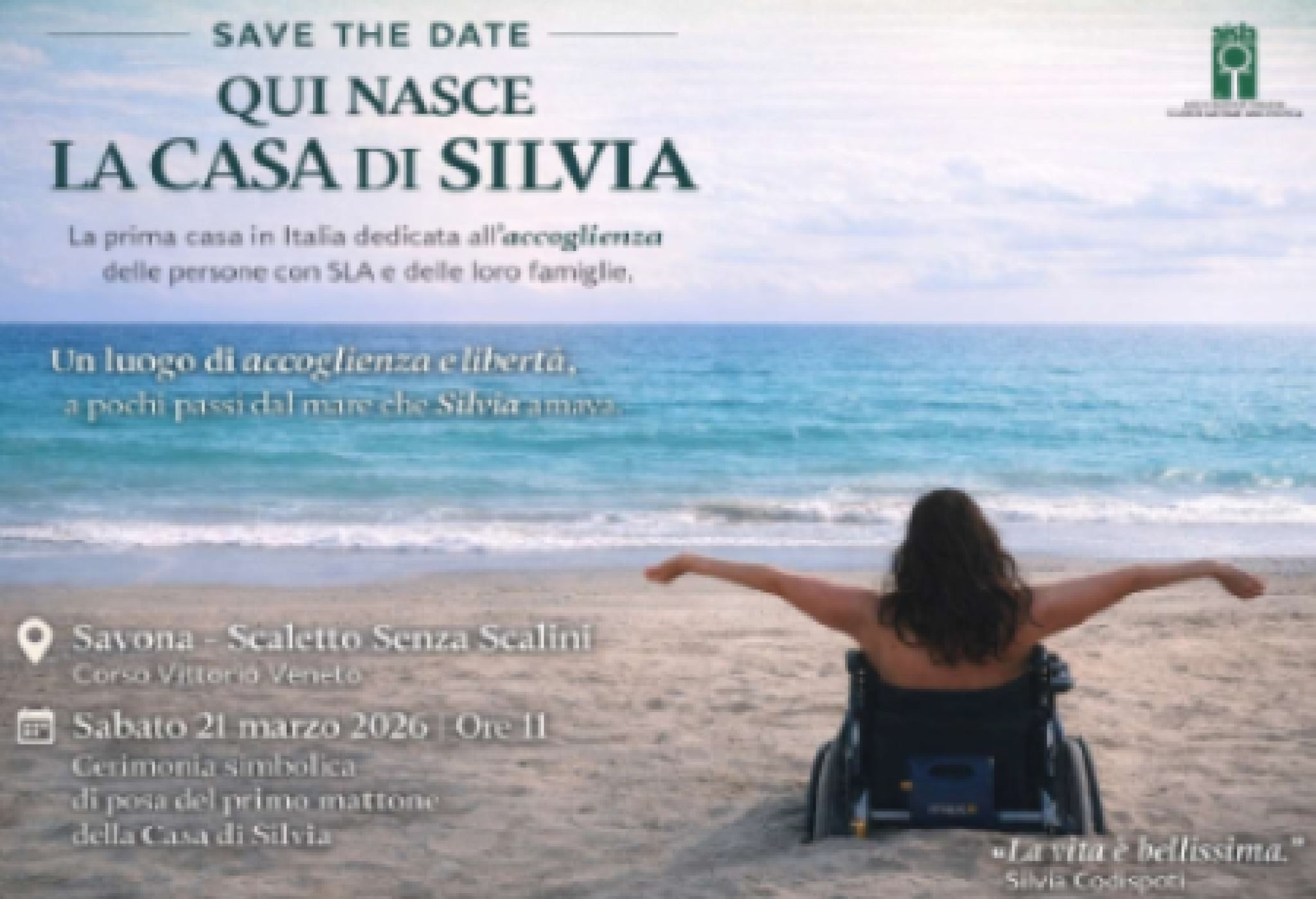 “La Casa di Silvia”: a Savona uno spazio di accoglienza e sollievo per persone con la SLA e per le loro famiglie