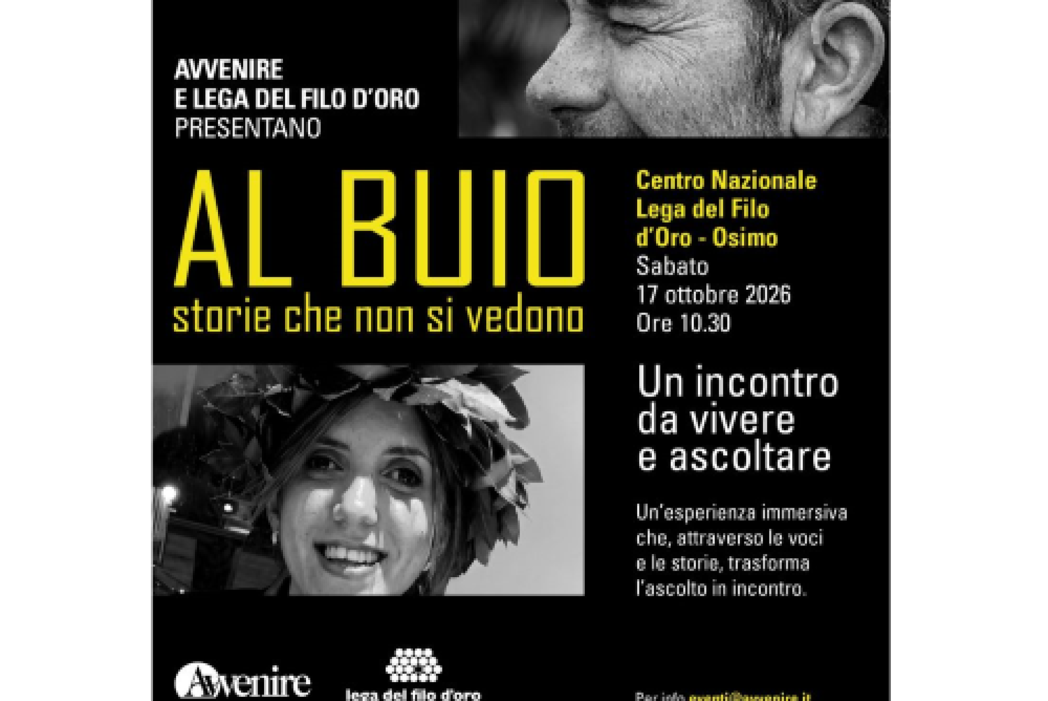 “Al Buio. Storie che non si vedono”: dal podcast all’incontro dal vivo