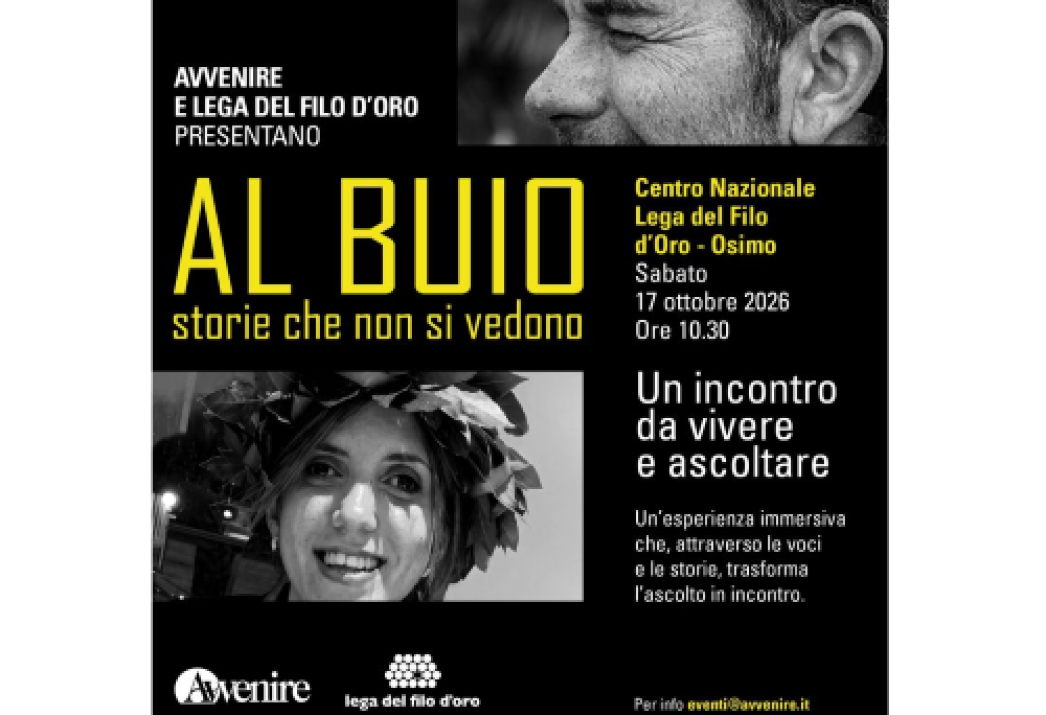 “Al Buio. Storie che non si vedono”: dal podcast all’incontro dal vivo