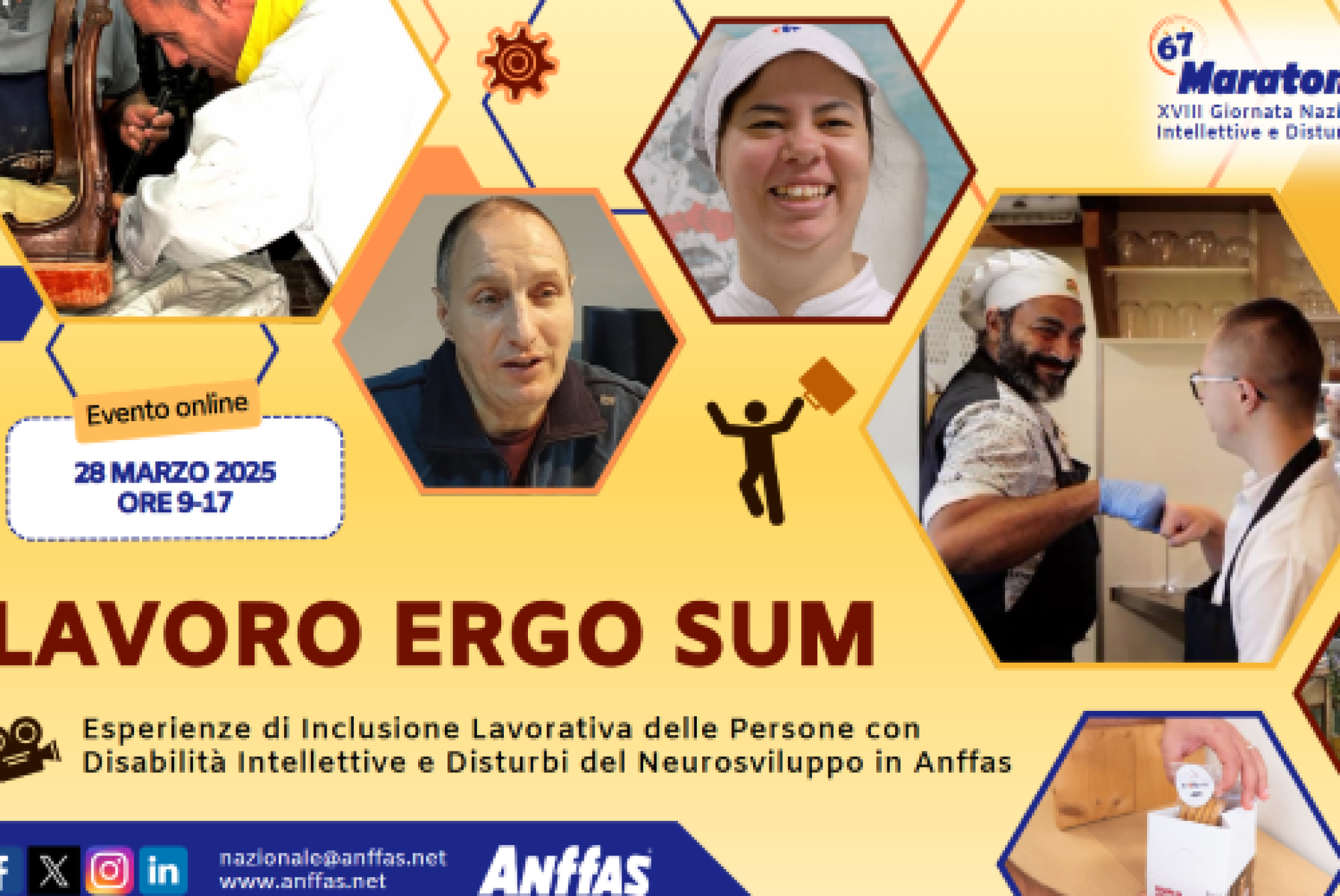 La Maratona ANFFAS del 28 marzo: Lavoro Ergo Sum!