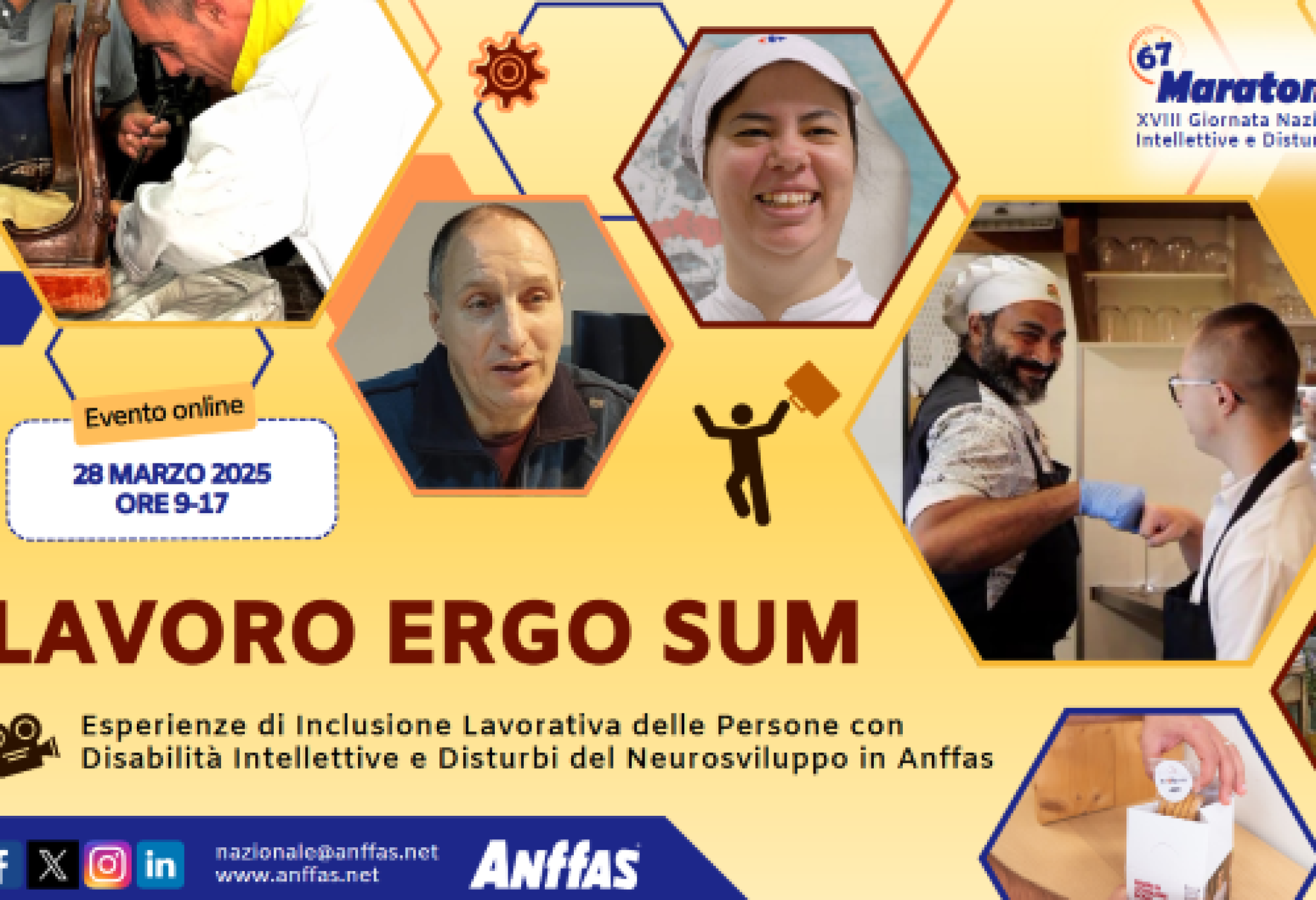 La Maratona ANFFAS del 28 marzo: Lavoro Ergo Sum!