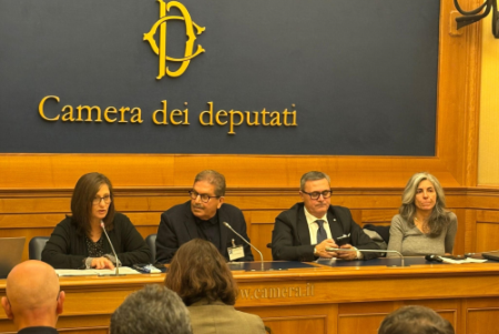Il tavolo dei relatori durante l'evento promosso alla Camera dei Deputati per i quarant'anni dell'ANGSA