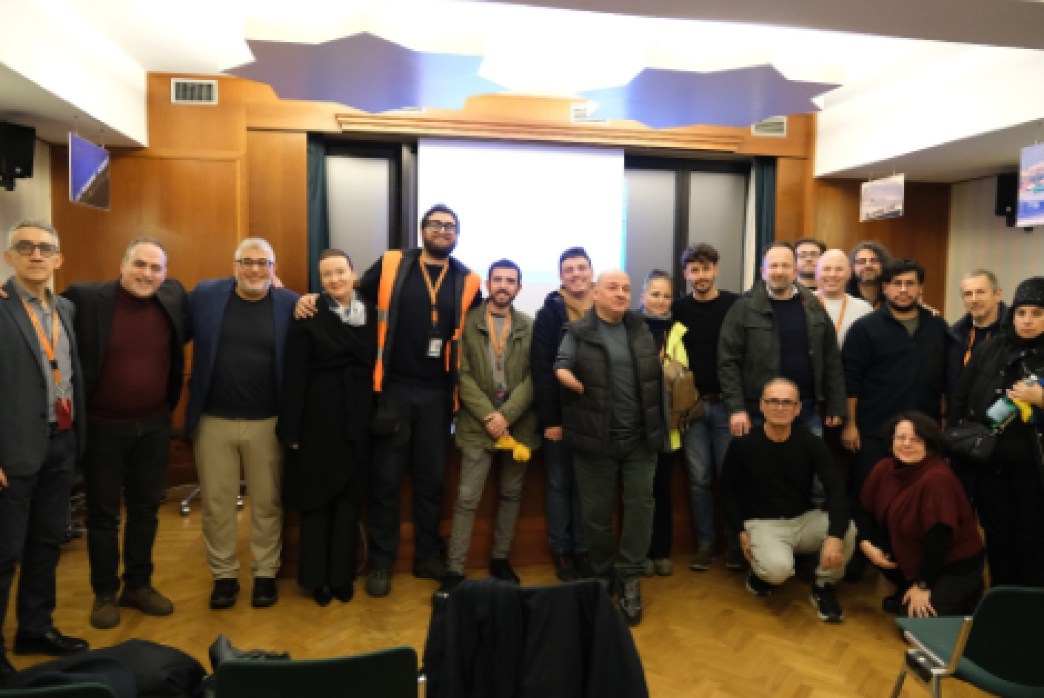Foto di gruppo per i partecipanti al corso di formazione promosso dall'ANMIC all'Aeroporto di Pisa