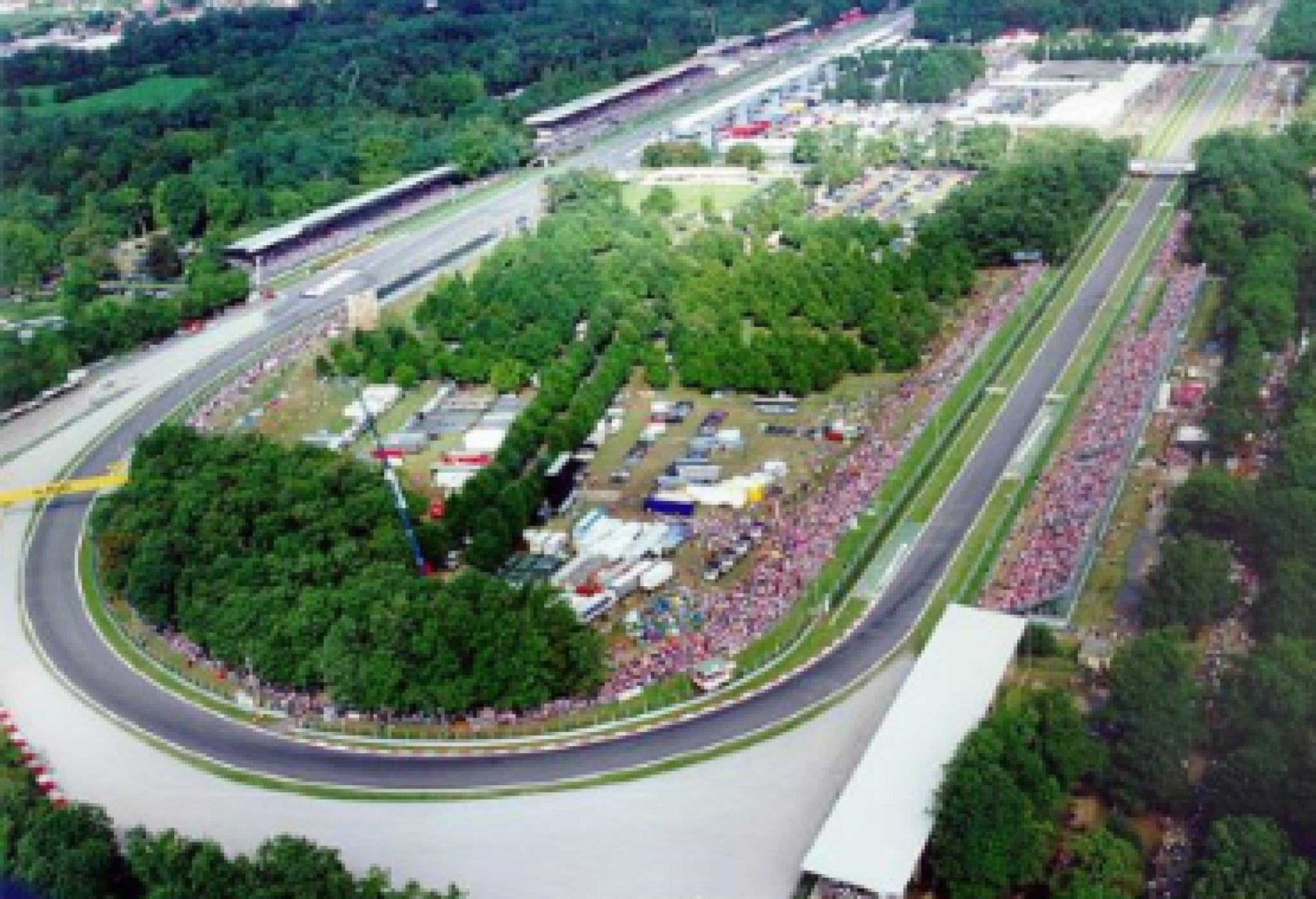 Una veduta dall'alto dell'Autodromo Nazionale di Monza