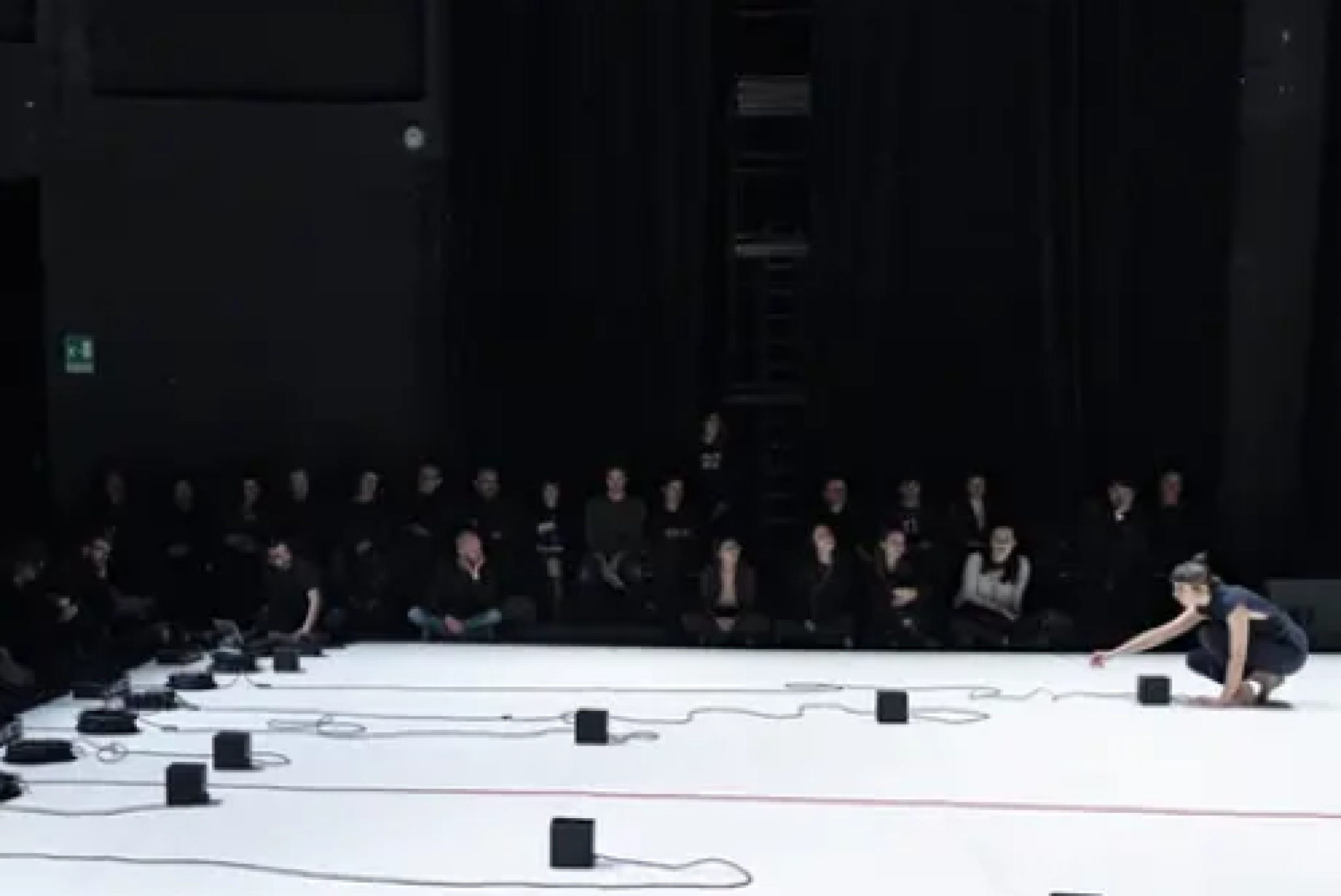 Un'immagine della recente performance di Agnese Banti al "Romaeuropa Festival" (foto di Lorenza Daverio)