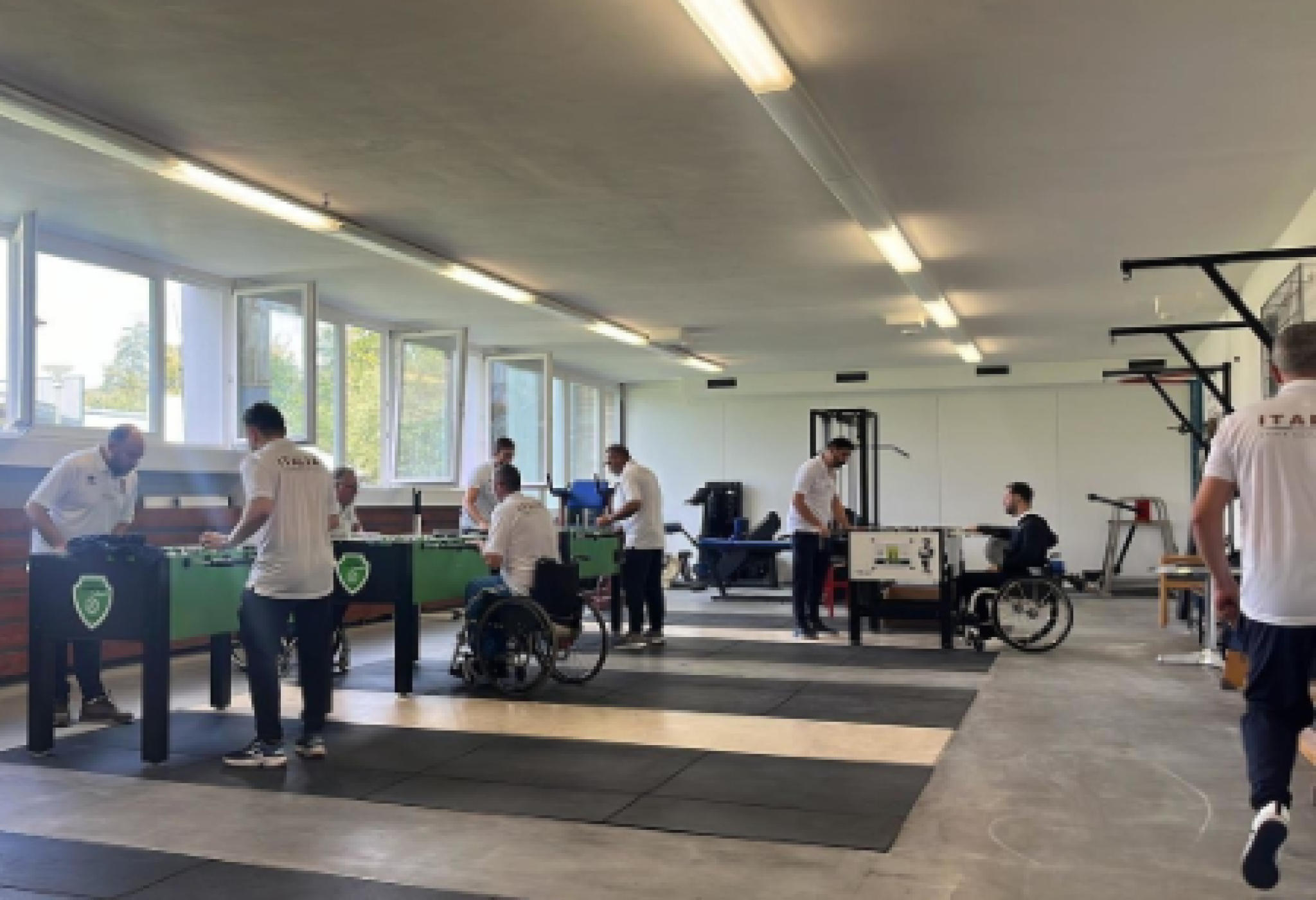 Immagine di repertorio riguardante uno stage della Nazionale Italiana di calcio balilla paralimpico