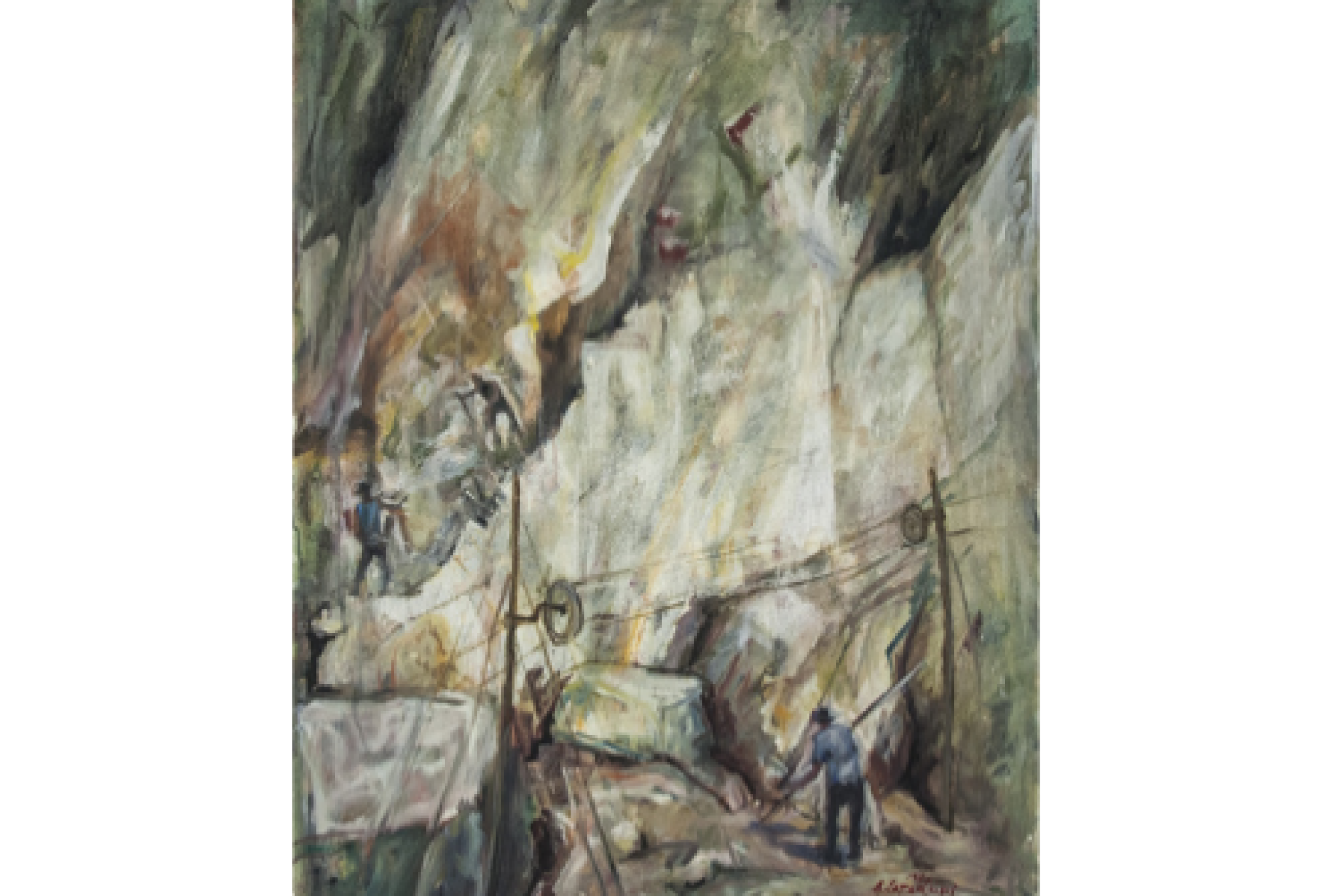Alfredo Catarsini, "Cave di marmo", 1964
