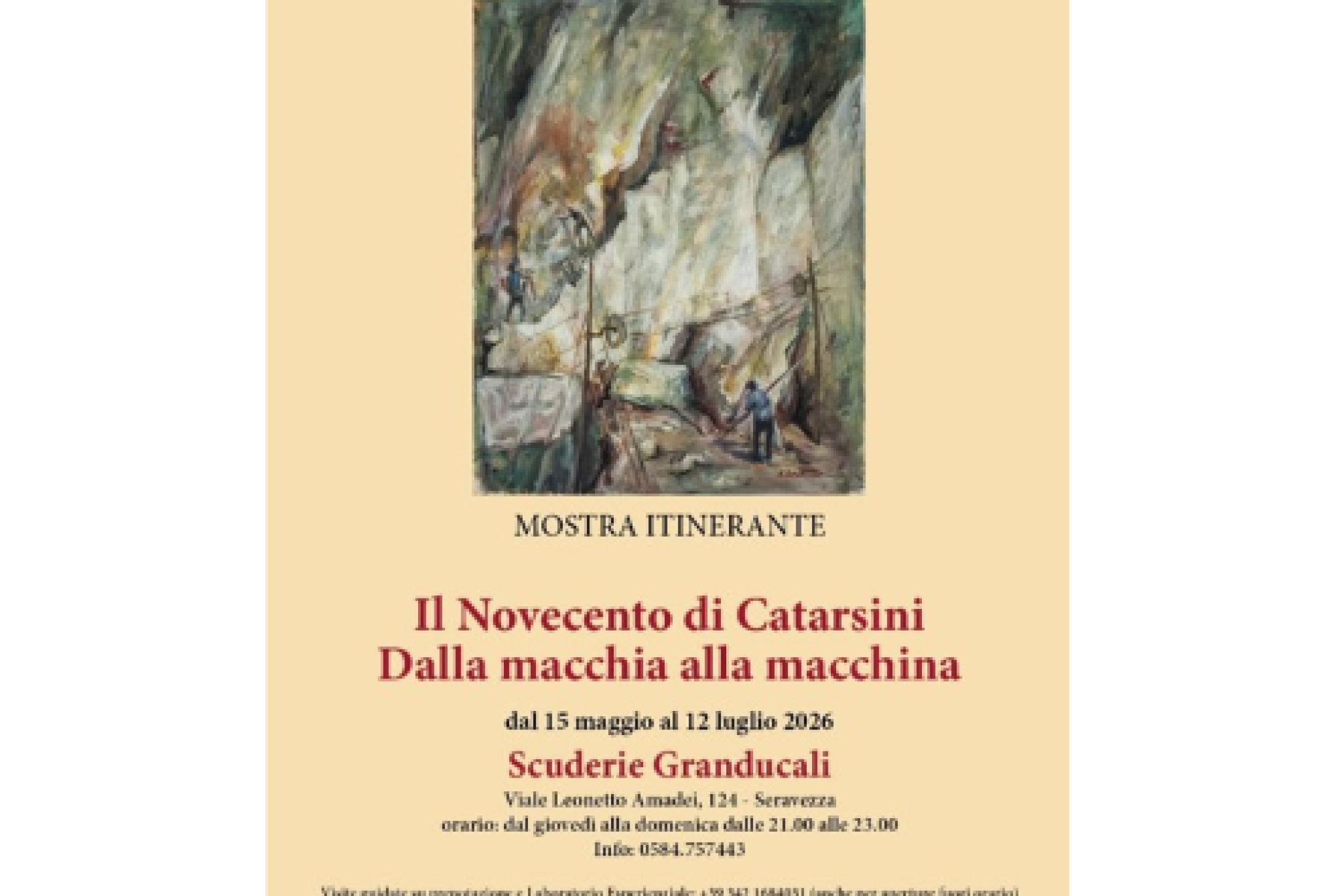 A Seravezza una nuova tappa della mostra (accessibile) su Alfredo Catarsini