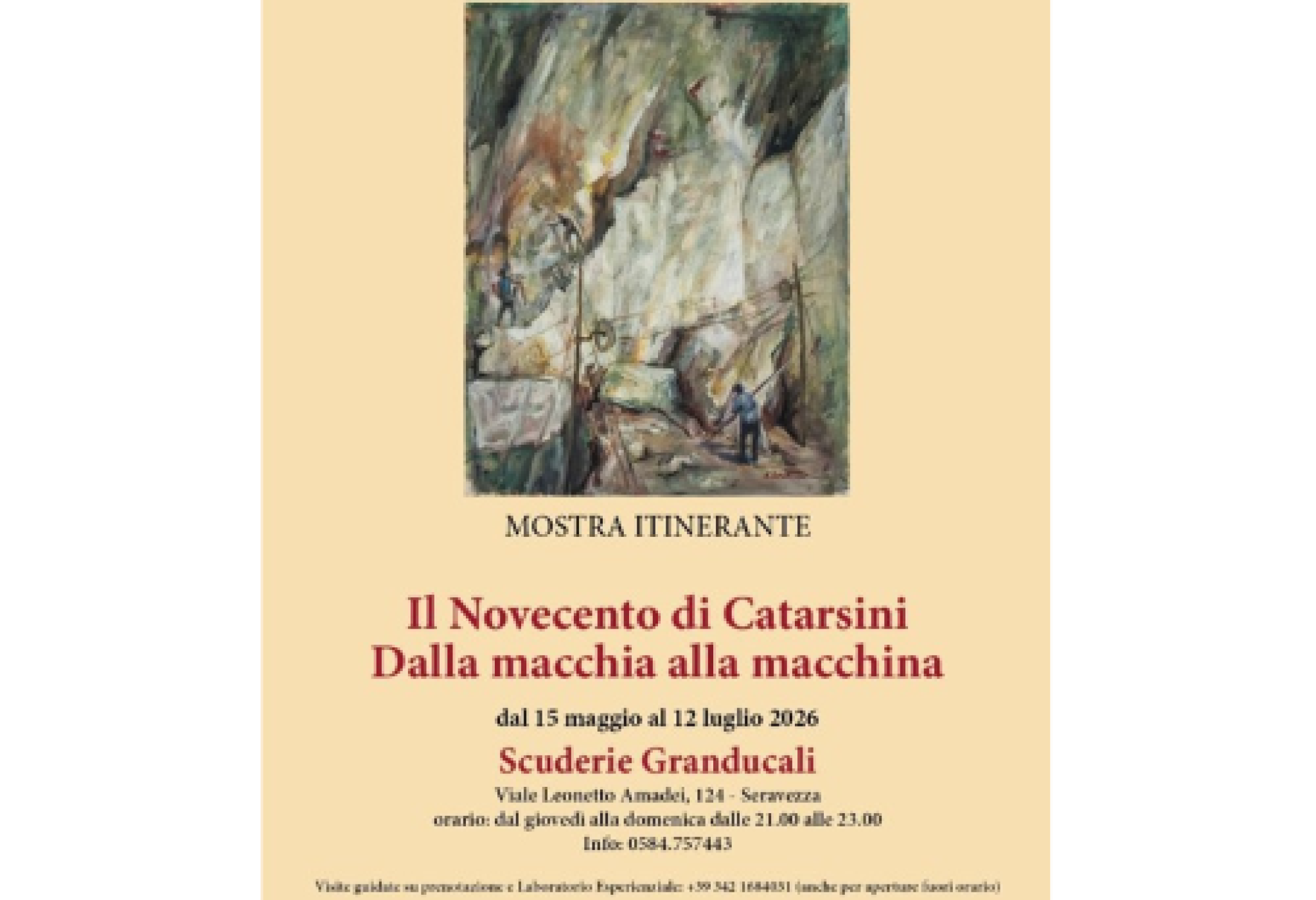 A Seravezza una nuova tappa della mostra (accessibile) su Alfredo Catarsini