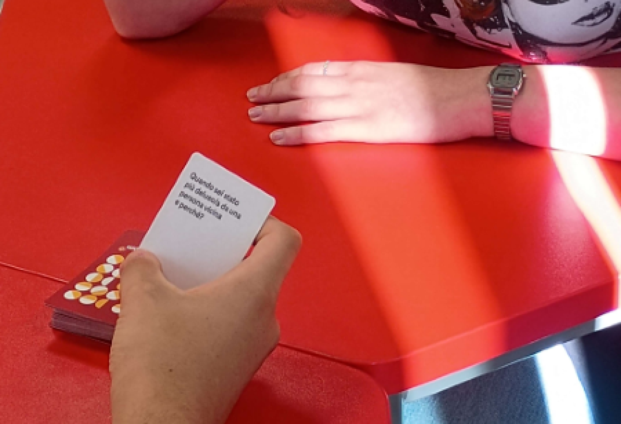 Una delle carte del mazzo di "Fammi uuna domanda. Un gioco senza etichette"