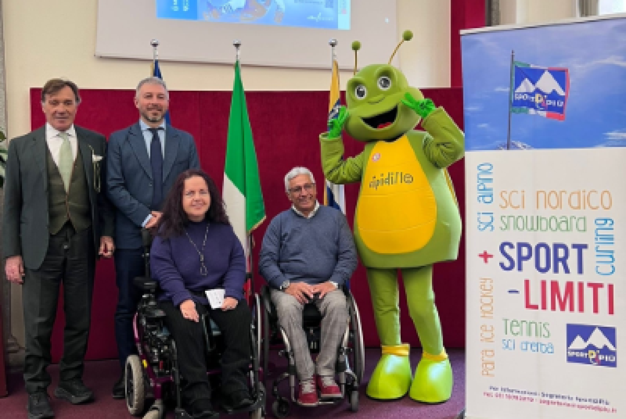 C'era anche il Cipidillo, "storico" simbolo della CPD di Torino, alla presentazione del Torneo Internazionale di Para Ice Hockey di Torino