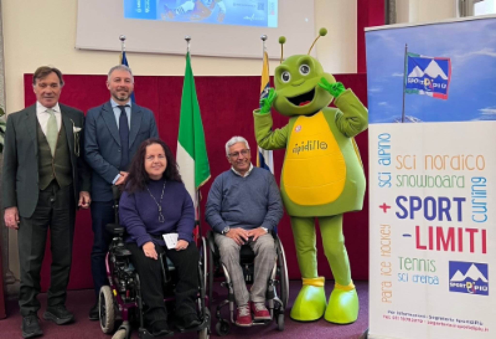 C'era anche il Cipidillo, "storico" simbolo della CPD di Torino, alla presentazione del Torneo Internazionale di Para Ice Hockey di Torino
