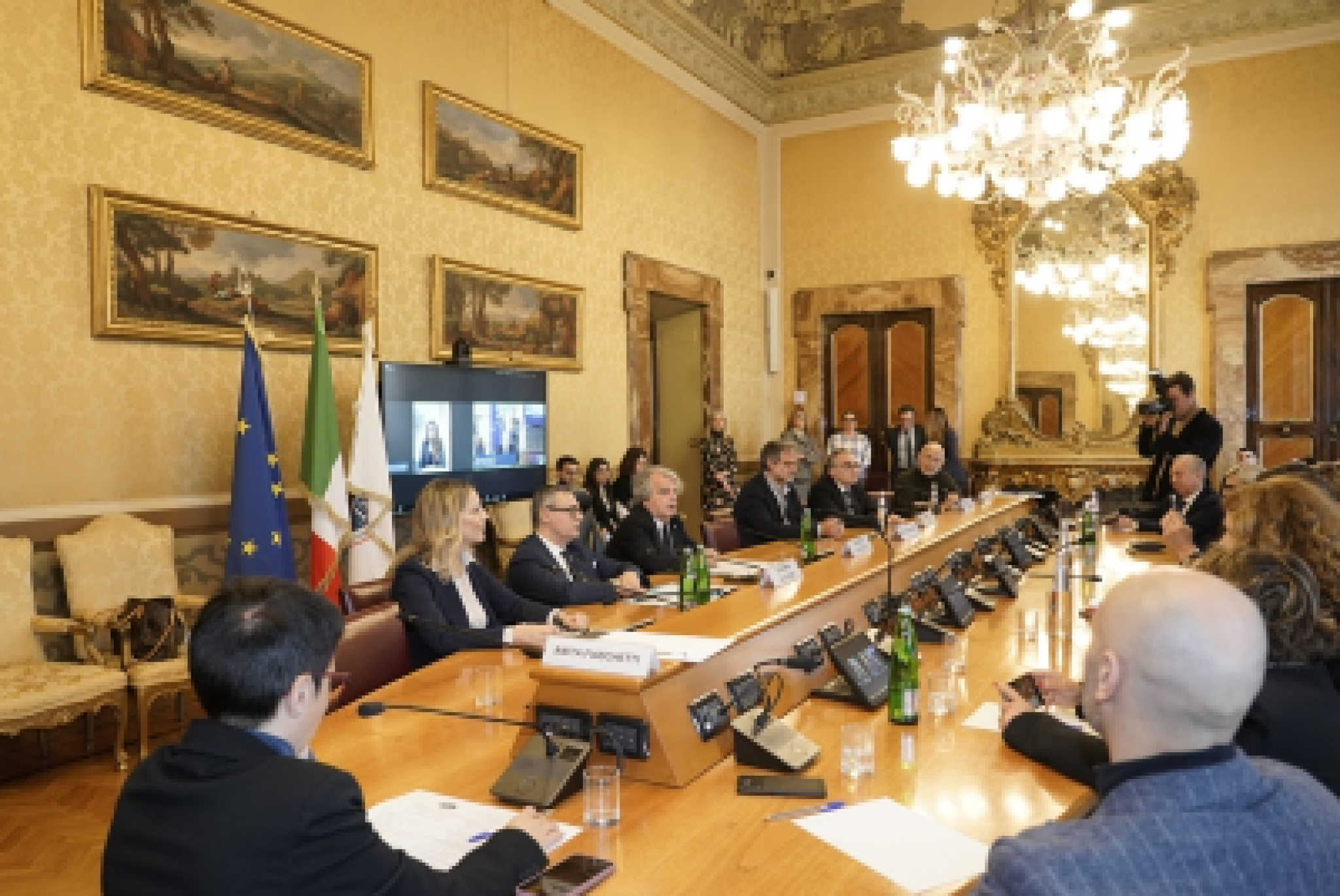 Un'immagine dell'incontro tenutosi presso la sede del CNEL (Consiglio Nazionale dell'Economia e del Lavoro)
