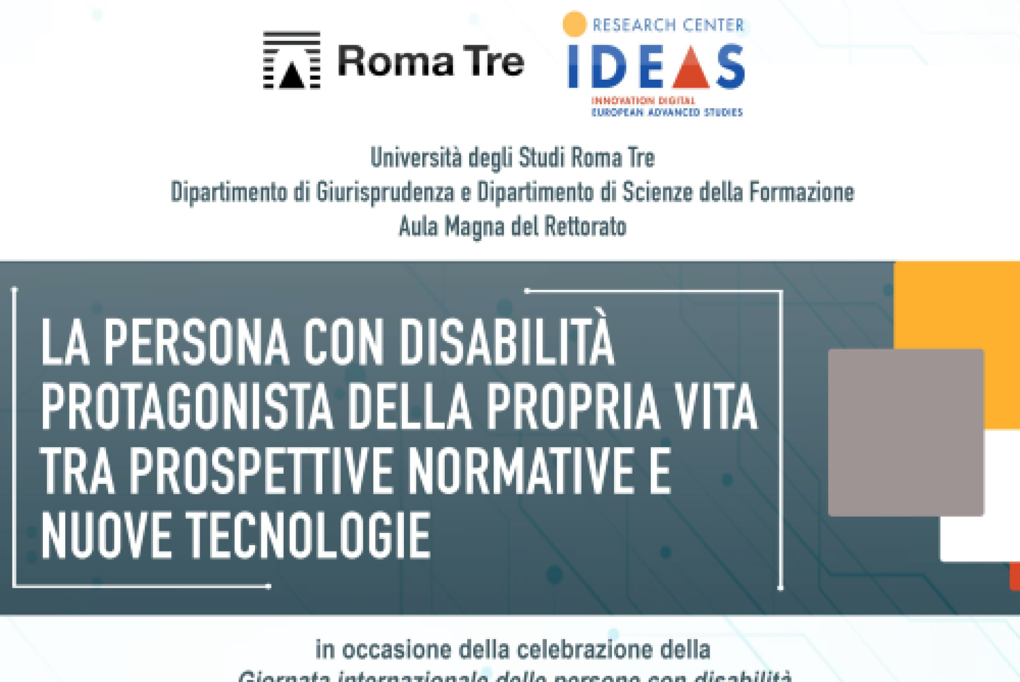 La persona con disabilità protagonista della propria vita tra prospettive normative e nuove tecnologie